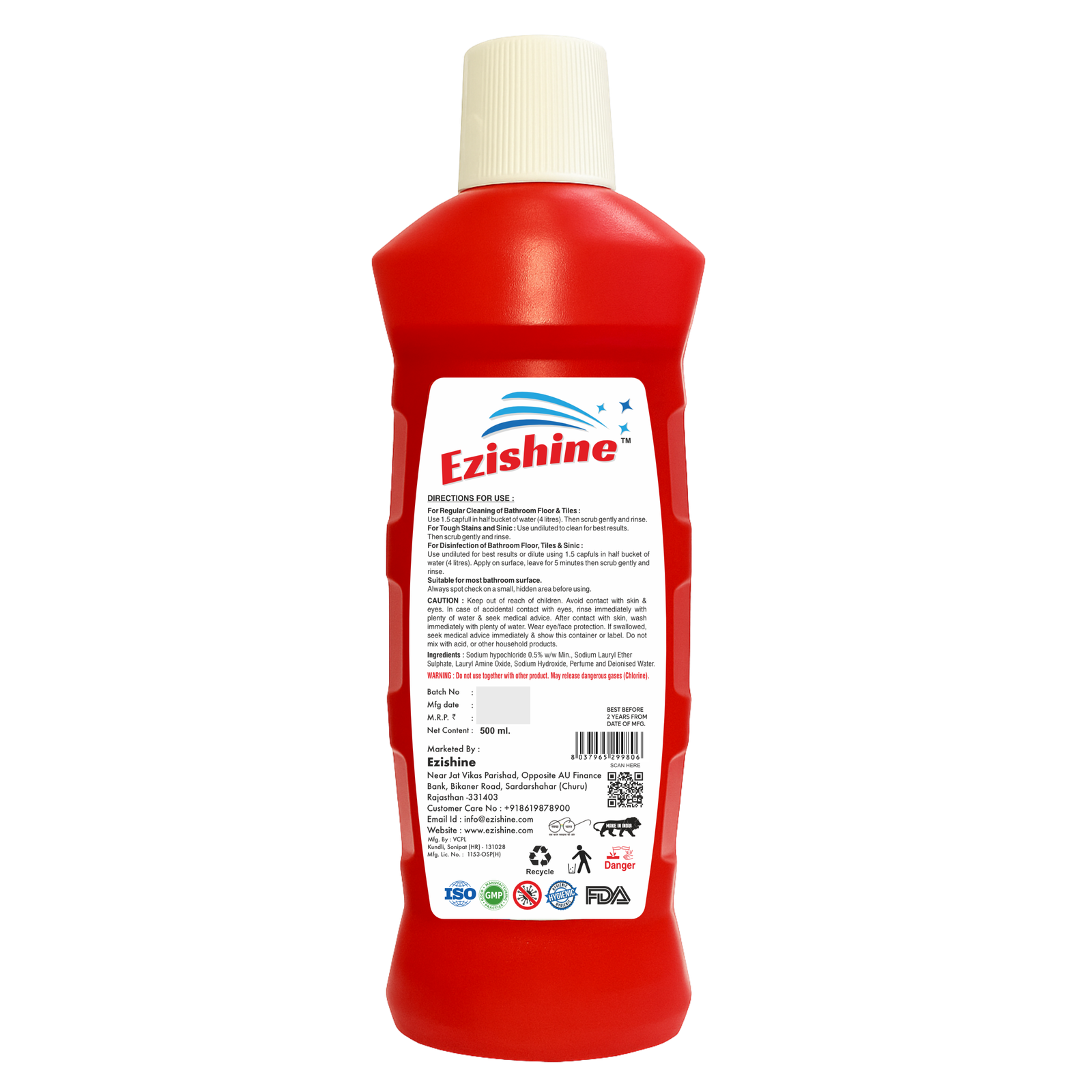 Ezishine Bathroom Cleaner 500ml - Image 2
