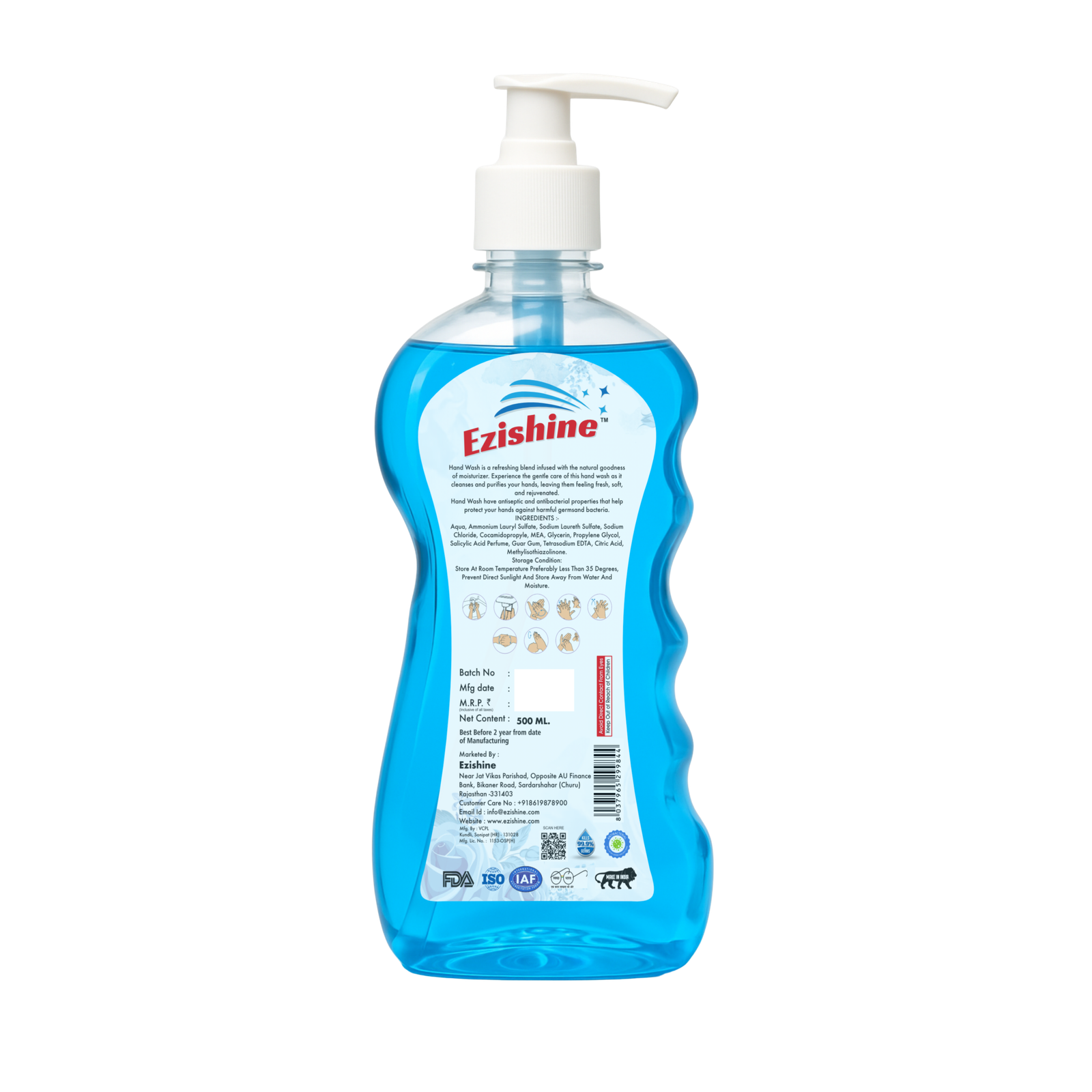 Ezishine Hand Wash 500ml - Image 2